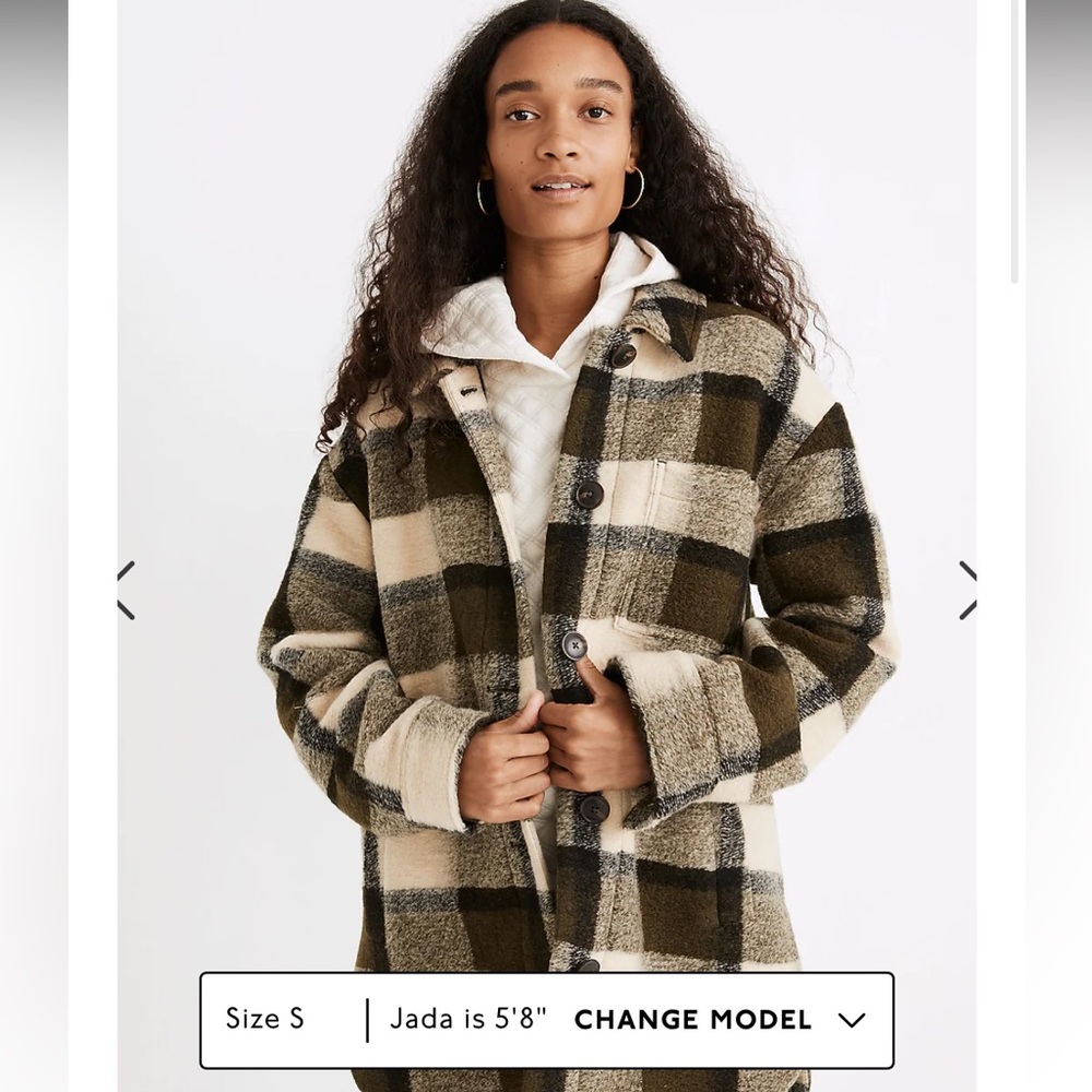Madewell Belrose Shirt Jacket in Marian plaid